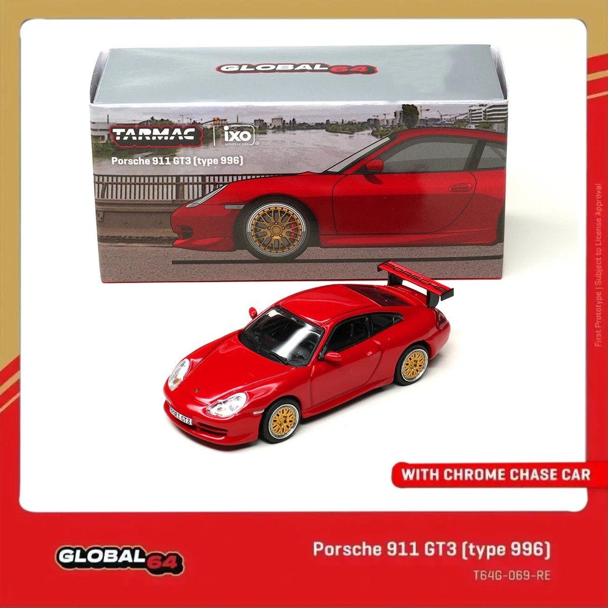 

TW In Stock 1:64 Porsche 911 GT3 Yellow Type 996 Diecast Car Model Collection Toys Tarmac Works