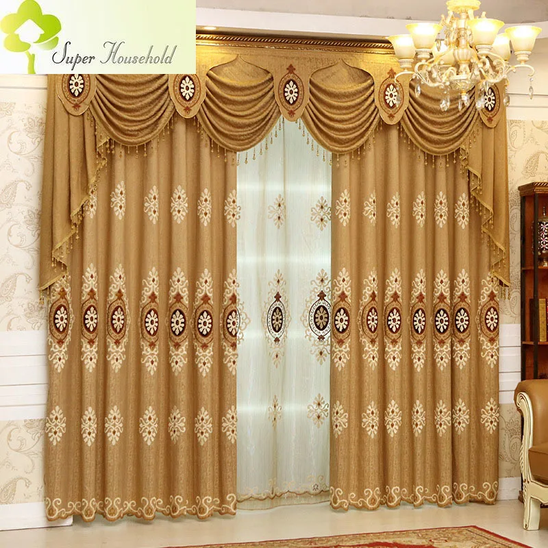 Promotion Limited Cortinas Dormitorio Curtain Embroidered For European Drapes For Bedroom Luxury Window Sheer Treatments