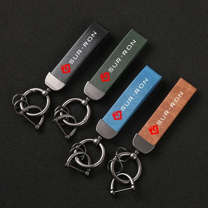 

Motorcycle Leather Keychain Horseshoe Buckle Jewelry for surron sur-ron with logo Motorcycle Keychain Accessories