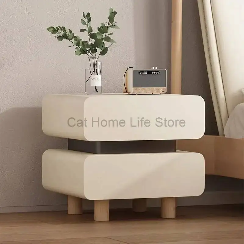 

Simplicity Designer Bedside Table Nordic Modern Makeup Table Storage Drawers Nightstands Unique Mesitas De Noche Furniture