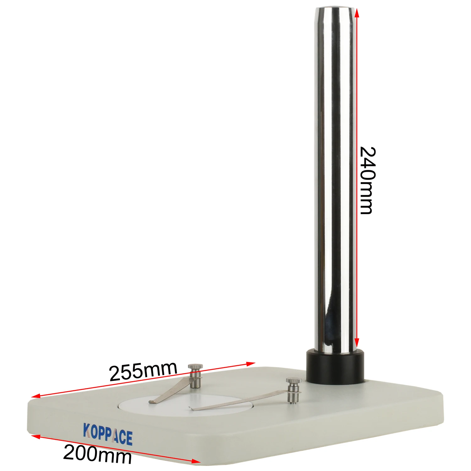 KOPPACE Microscope Bracket Column Length 240mm Diameter 32mm Base Plate Size 200x255mm
