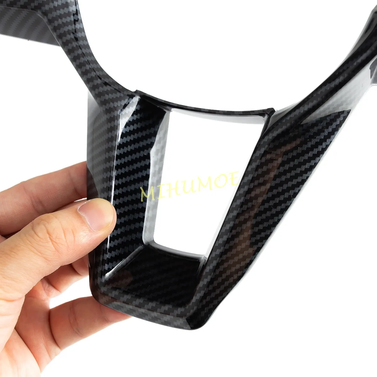 ل BMW X1 iX1 U11 X2 iX2 28i 2024 2025 ألياف الكربون سيارة الداخلية عجلة القيادة التبديل إطار غطاء الزخارف اكسسوارات #5