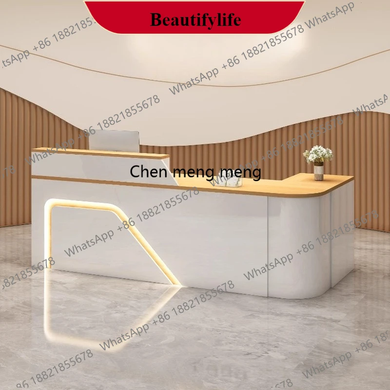 

Salon Shop Reception Desks Modern Display Curved Restaurant Reception Desks Drawer BestK178