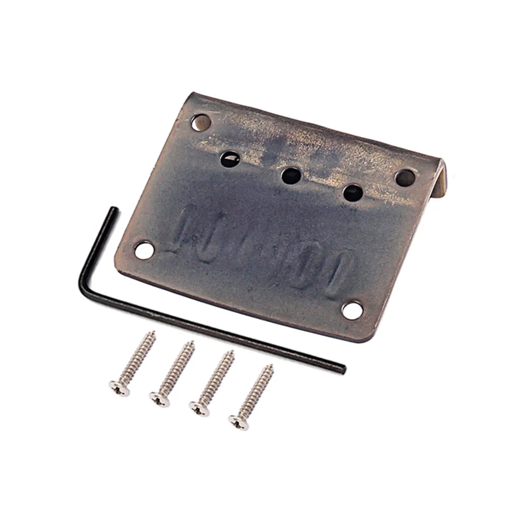 

3 Strings Guitar Bridge Hardtail Fixed Bridge For Electric Guitar Replacement Saddle Top-Load Die-Cast Alloy Easy Install