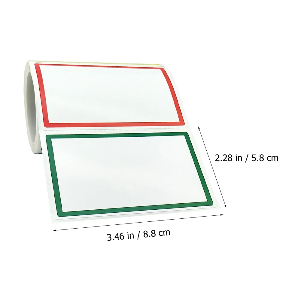 1 롤 이름표 스티커 교실용 쓰기 가능한 접착 라벨 가정 조직 분류 컬러 이름표 데칼