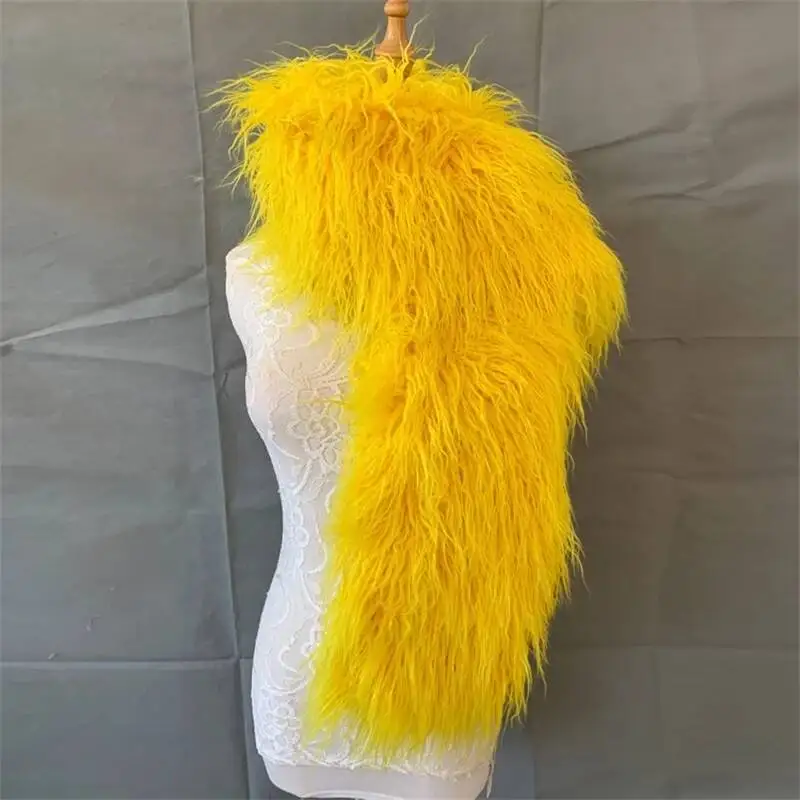 

Imitation Nightclub Party Lamb Fur Long Alternative Scarf Shawl For Women Autumn Winter Chic Warm Faux Fur Sarfs 2FN9A