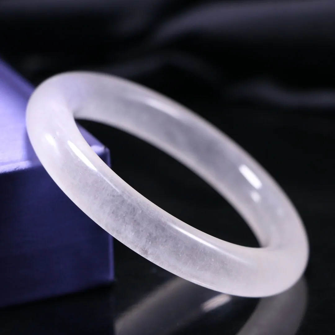 

Natural Grade AAA Light Pink Burmese Jade Icy jadeite bracelet bangle 57mm