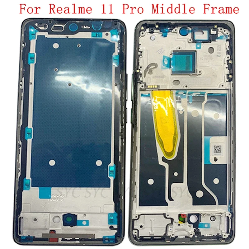 

Middle Frame Housing LCD Bezel Plate For Realme 11 Pro+ 11 Pro Phone Metal LCD Frame Repair Parts