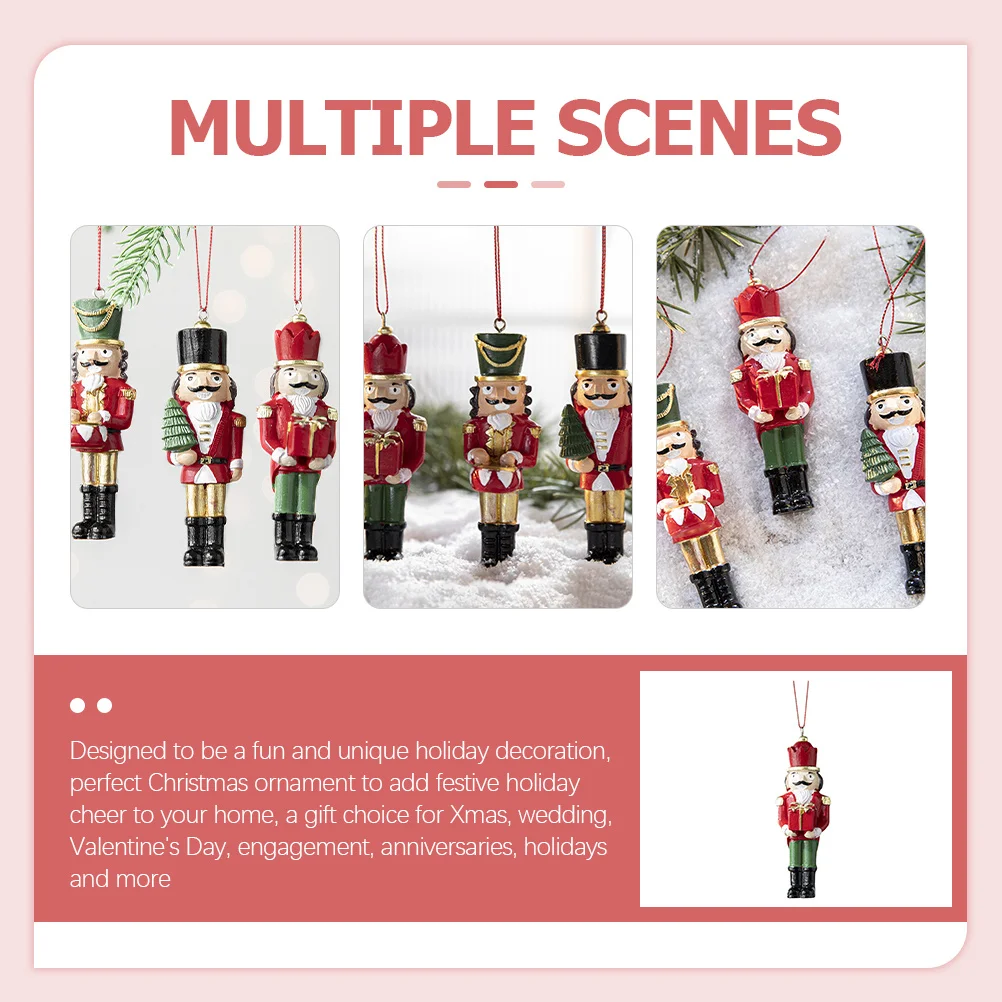 

Nutcracker Resin Hanging Ornament Vintage Christmas Tree Decoration Holiday Xmas Decor Hanging Decor from Ceiling