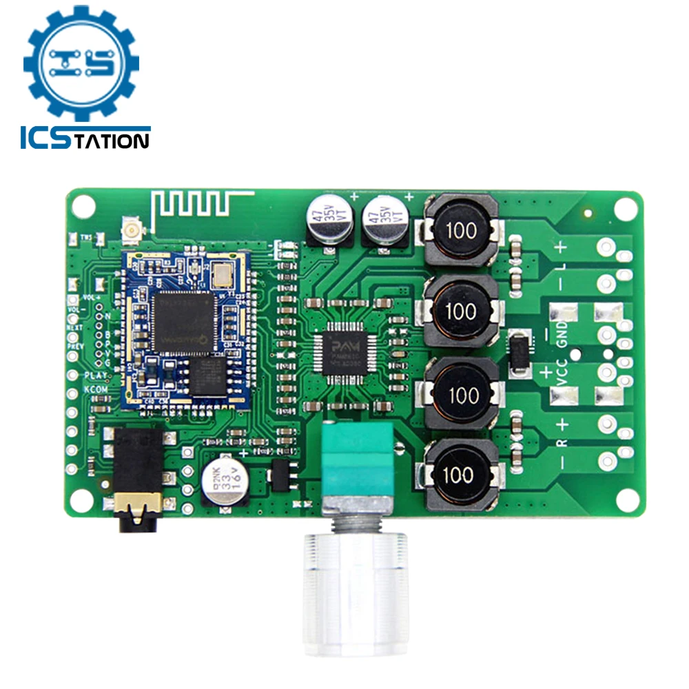 Power Amplifier Board Wireless Bluetooth-Compatible 5.0 Audio Receiver 10/15W*2 Stereo Amplifier Module Reverse Connect Protect