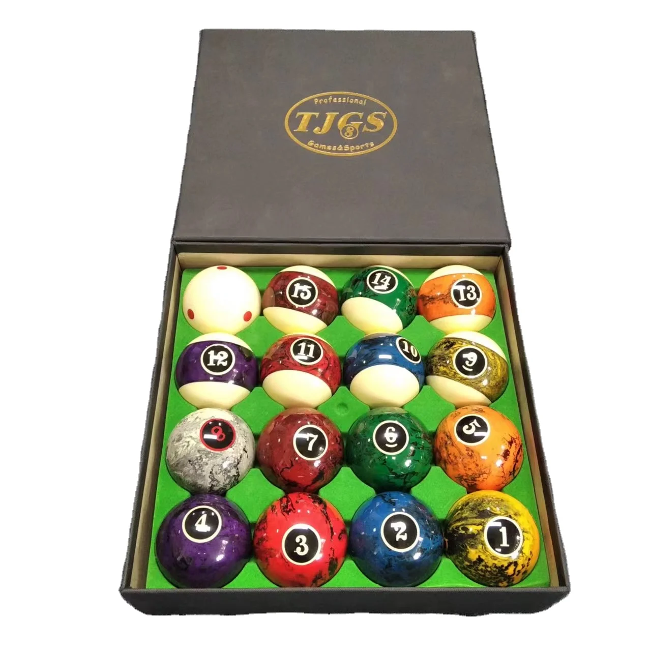 

Superior16pcs/box 57.2mm Marble Design Resin Billiard Pool Ball Set