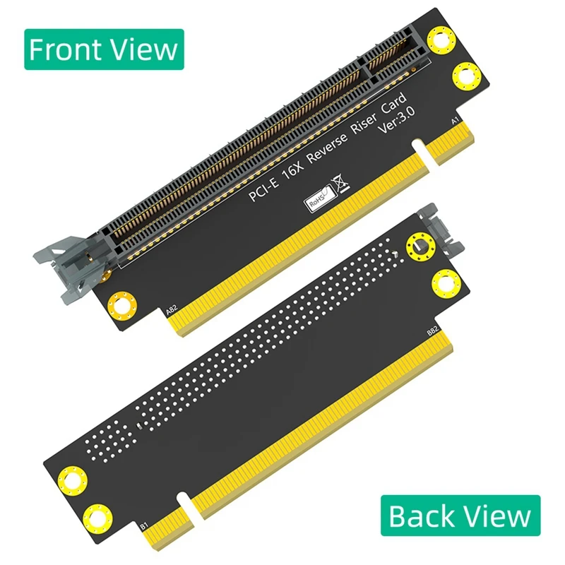 ตัวผู้กับตัวเมียไรเซอร์การ์ด PCI-E 16X 3.0กลับ90องศาสำหรับเซิร์ฟเวอร์2U (ทิศทางการติดตั้งต่อ CPU)