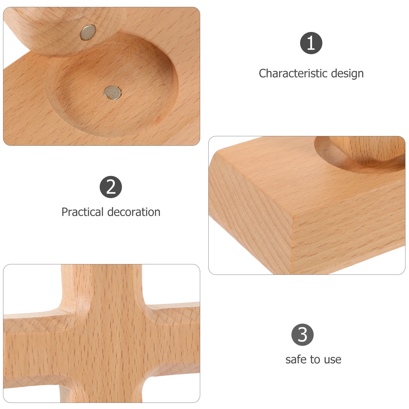 

Cross Decor Craft Wooden for Table Desktop Use Strong Wear Resistant Space Saving Spiritual Housewarming Gift