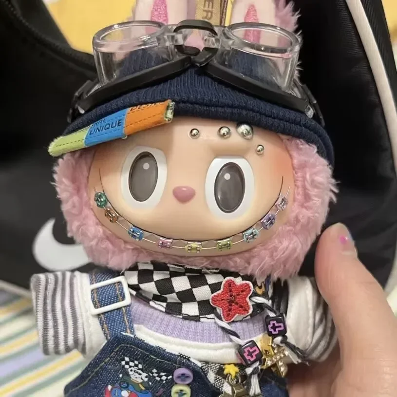DIY Colored Braces Decoration With Canvas Dolls Fashionable Colored Braces For 17cm Labubu Plush Toy Decoration Braces