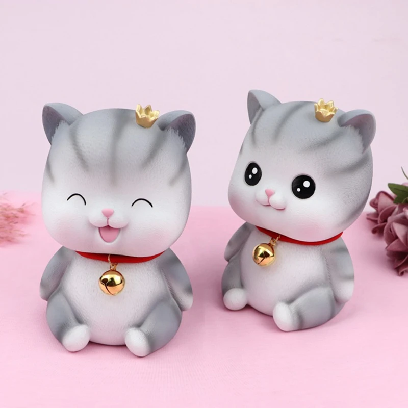 Cute Cat Decorative Saving Bank,Home Decoration Coin Bank Money Piggy Bank Help Form Right Money Habits