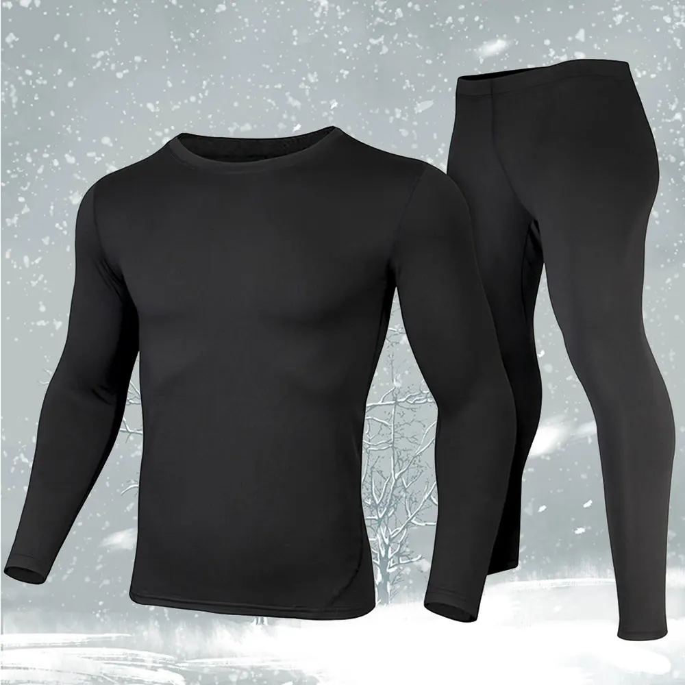 

Men's Thermal Underwear Suit T-shirt Long Johns No Trace Warm Sleepwear Solid Color Men Autumn Winter Cold-proof Clothes