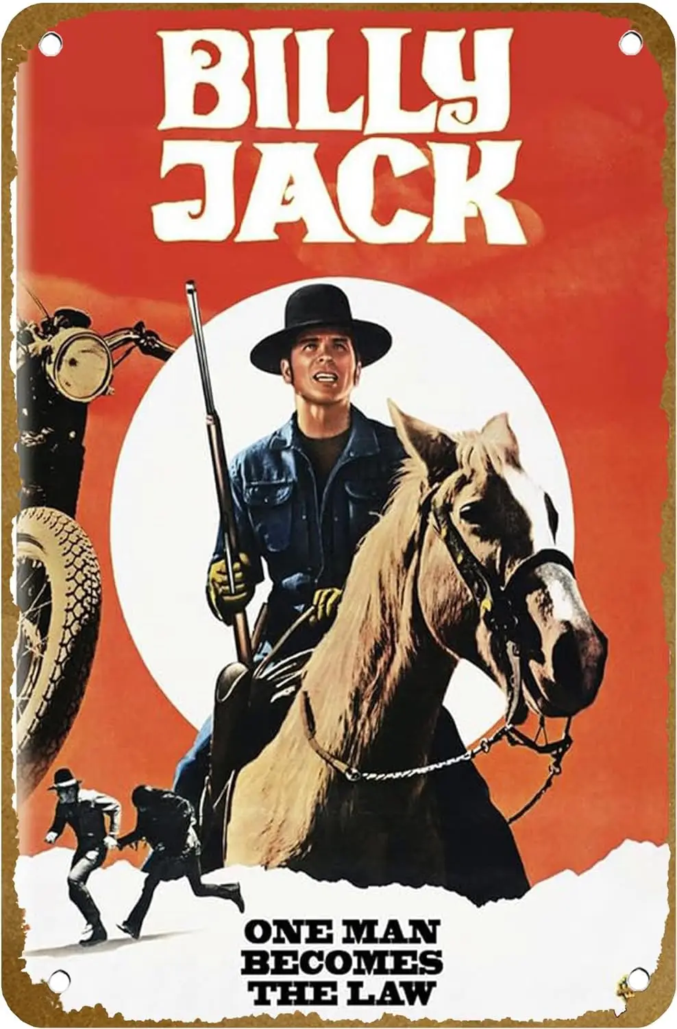 Billy Jack (1973) Poster Vintage Metal Tin sign Logo Family Club Bar Cafe Bedroom Art Wall Decoration Gift 8x12 inches