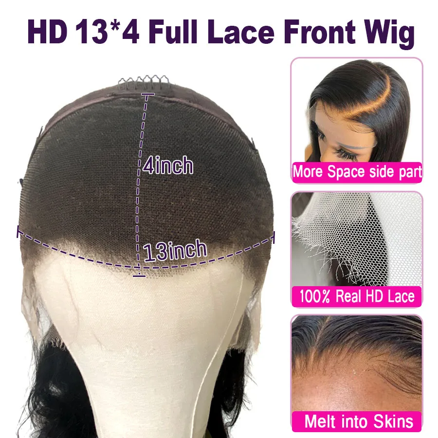 Parrucca diritta corta Pixie Cut HD parrucca anteriore in pizzo pelli Melt parrucche Bob Pre pizzicate 13x4 parrucca anteriore in pizzo capelli umani capelli brasiliani