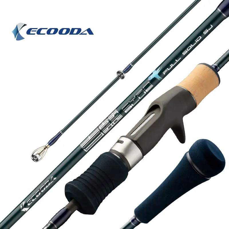 

ECOODA ECBSJ 1.73m 1.65m 1.5 And 1Section Cyan Blue Full Solid Carbon Fishing Rod Sea Fishing Rod Slow Pitch Jigging Rod