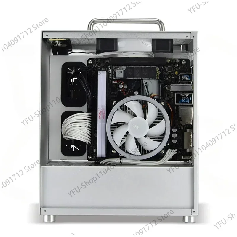 S3  Aluminum Itx Chassis, SFX Power Supply, A4 Mini Chassis, Side Transparent Desktop Small Chassis