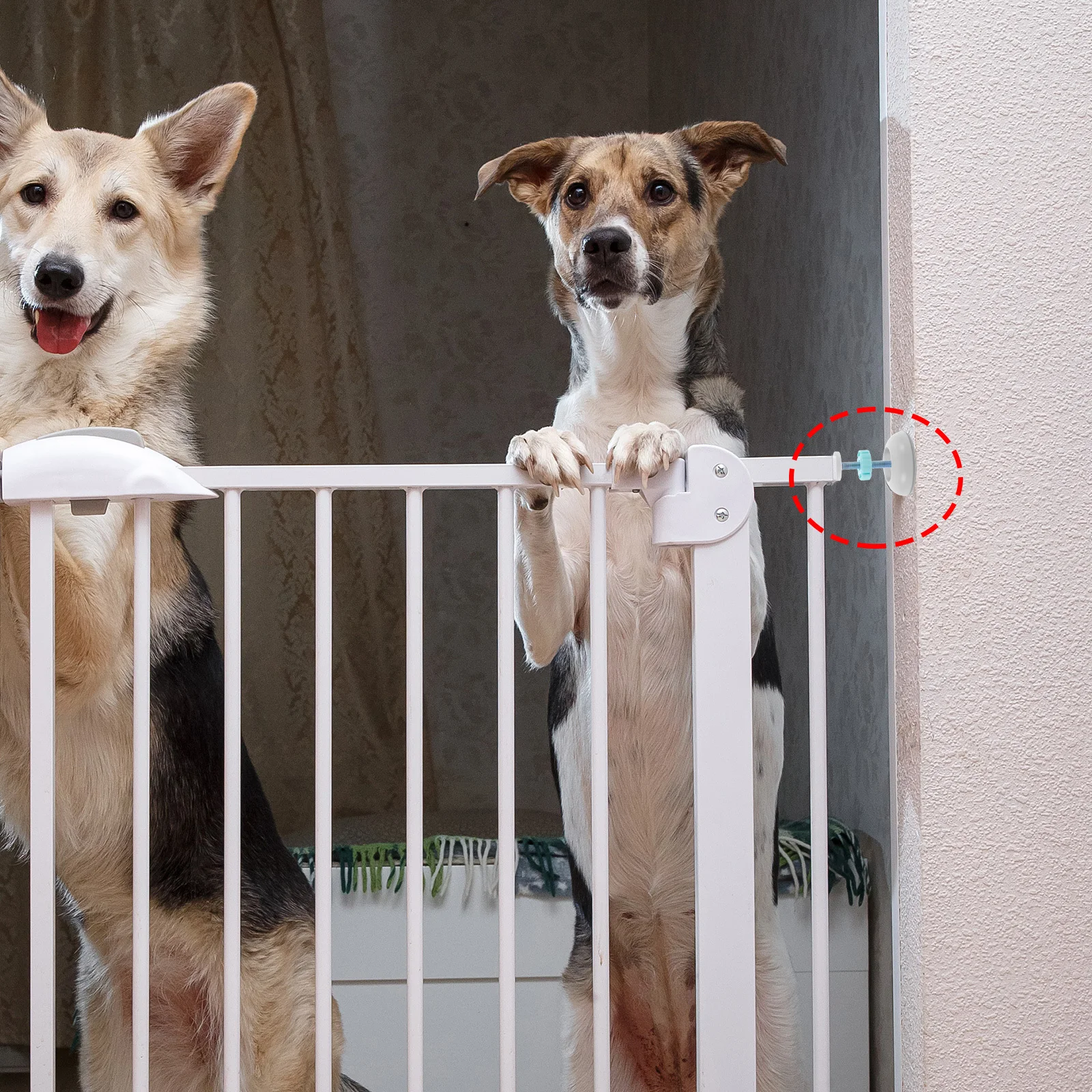 1 مجموعة قابل للتعديل بوابة سلامة الطفل مجموعة أدوات الدرج المدخل الحرس السكك الحديدية الصلب Abs المغزل قضبان استبدال أجزاء للأطفال #4