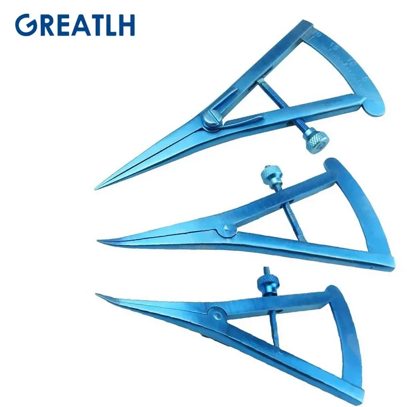 6 Types Eyelid Calipers Castroviejo Caliper Screw Adjustment Styles Straight/Curved/Angle 0mm-20mm Ophthalmic Instrument 1pcs