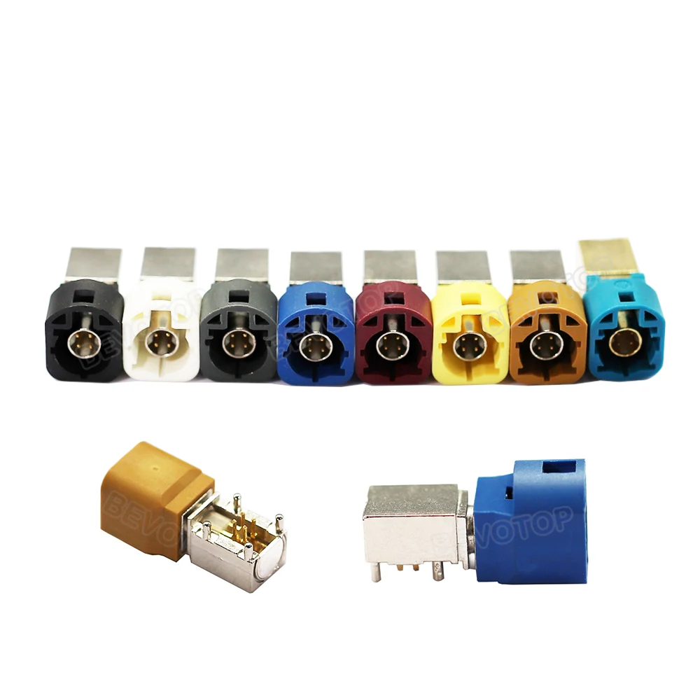 HSD LVDS PCB 4 Pin Connector Code C Right Angle Male Plug Mount Car Camera Display Satellite Radio 4 Core Adapter