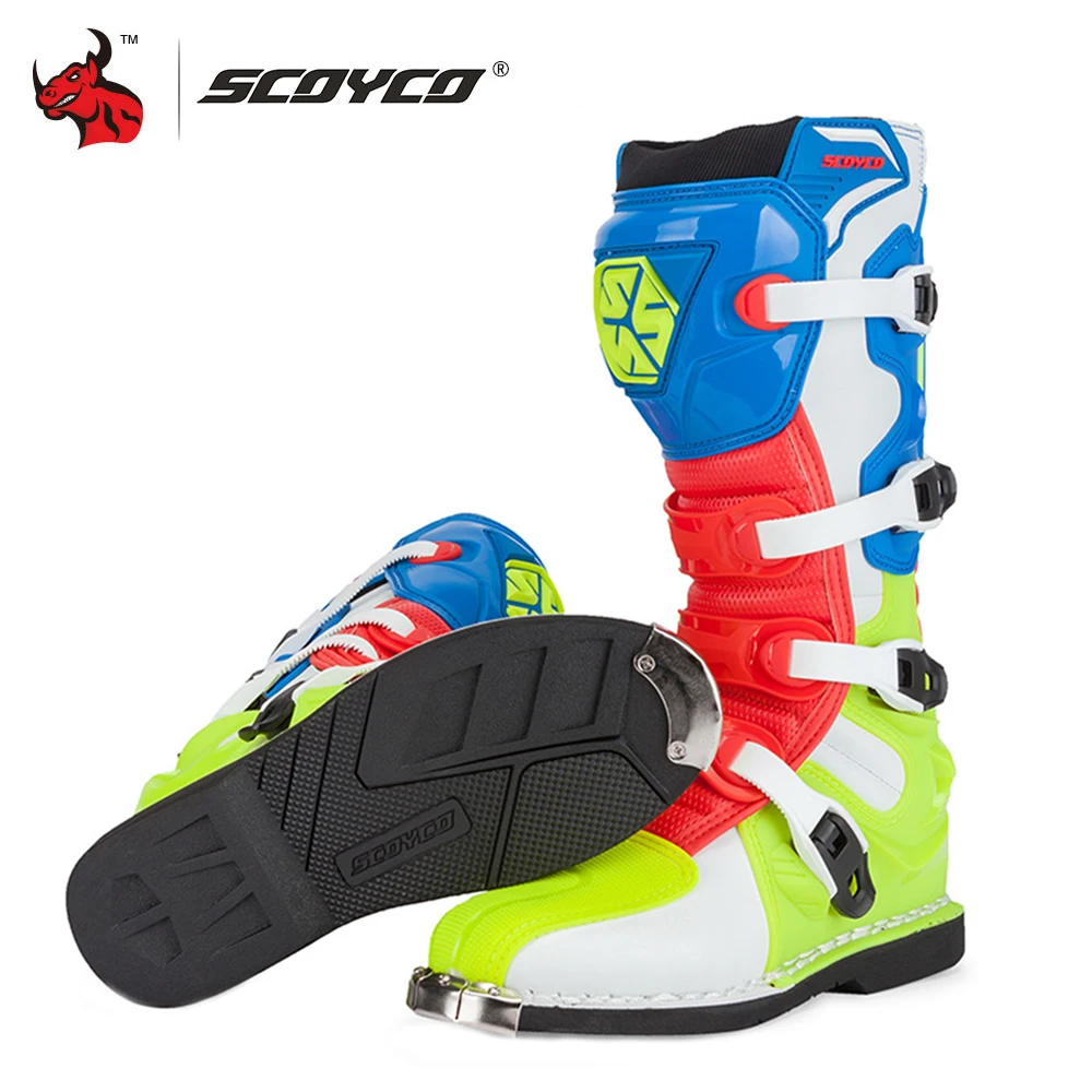 

SCOYCO Motocross Motorcycle Boots Wrestling Outdoor Riding Motorcycle Boots Wrestling Mountain Shoes Race Riding High Quality