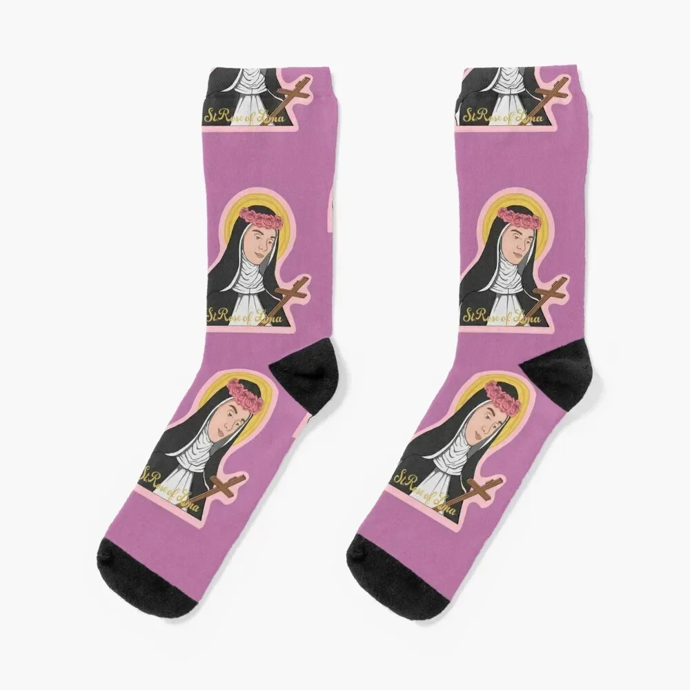 St. Rose of Lima Socks Sports cool sheer Socks For Men Women's