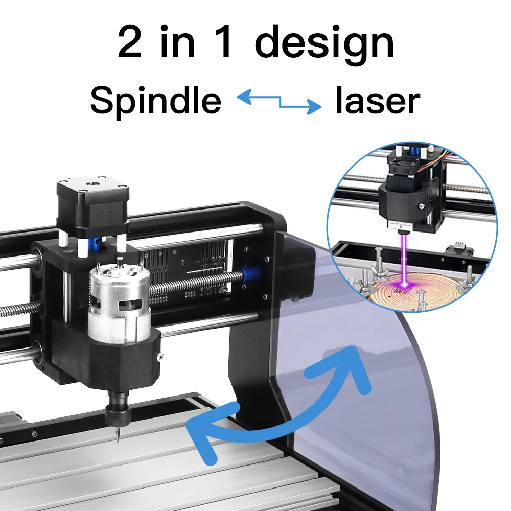 CNC 3018 Pro Max Laser Engraver DIY Engraving Machine GRBL 3-Axis PCB Milling Laser Wood Router Upgraded 3018Pro Mini Engraver