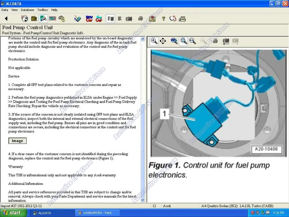 Picture 4: Vivid 2018 Maintenance Tools workshop data + Alldata 10.53 obd2 scanner provides alldata technical support with wiring diagrams