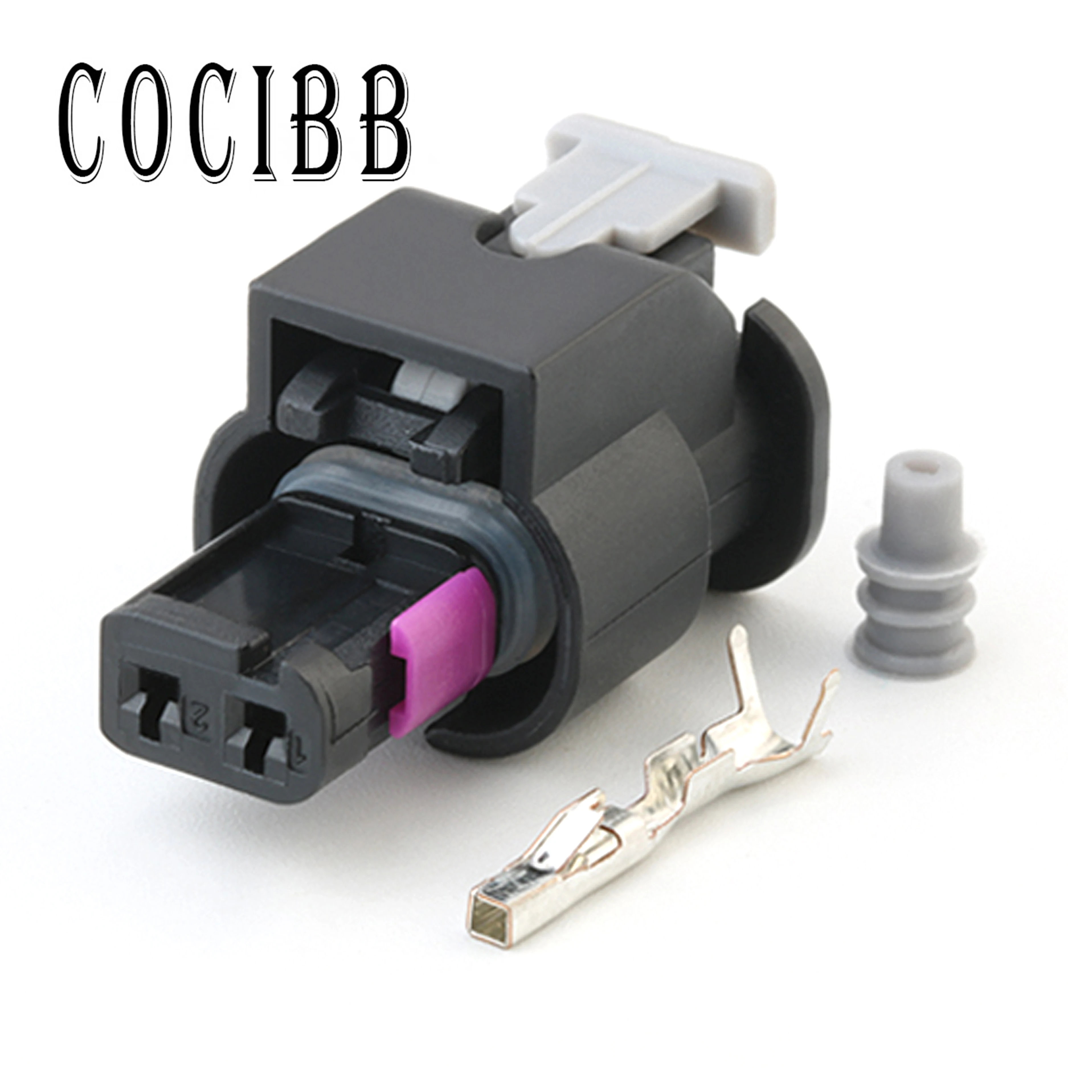 

1 Set 2 Pin Tyco Amp Auto Fuel Injector Connector Female Car Waterproof Impact Sensor Plug For VW Audi 1-1718643-1