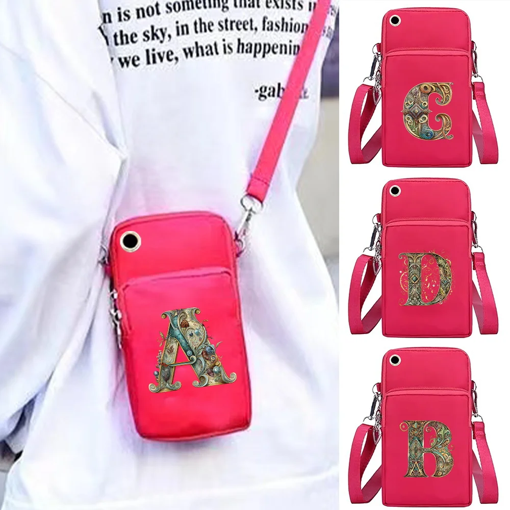 New Women's Slant Cell Phone Bag Small Crossbody Bag Women's Purse Canvas Cell Phone Purse Graphic Series 2024 Fashion