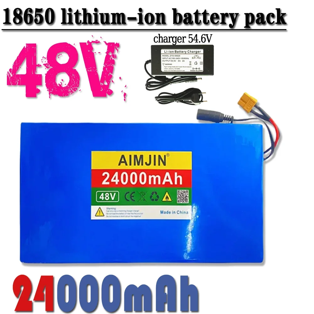 

100% new 48V 24000mAh 13S6P Li-ion Battery Pack 2000W Citycoco Motorized Scooter Battery Built In 50A BMS+54.6V Charger