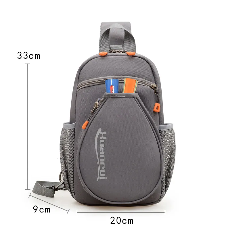 Lightweight Table Tennis Sports Chest Bag Crossbody Sling Single Backpack Ping Pong Special Racket Storage Bag for Training Gym