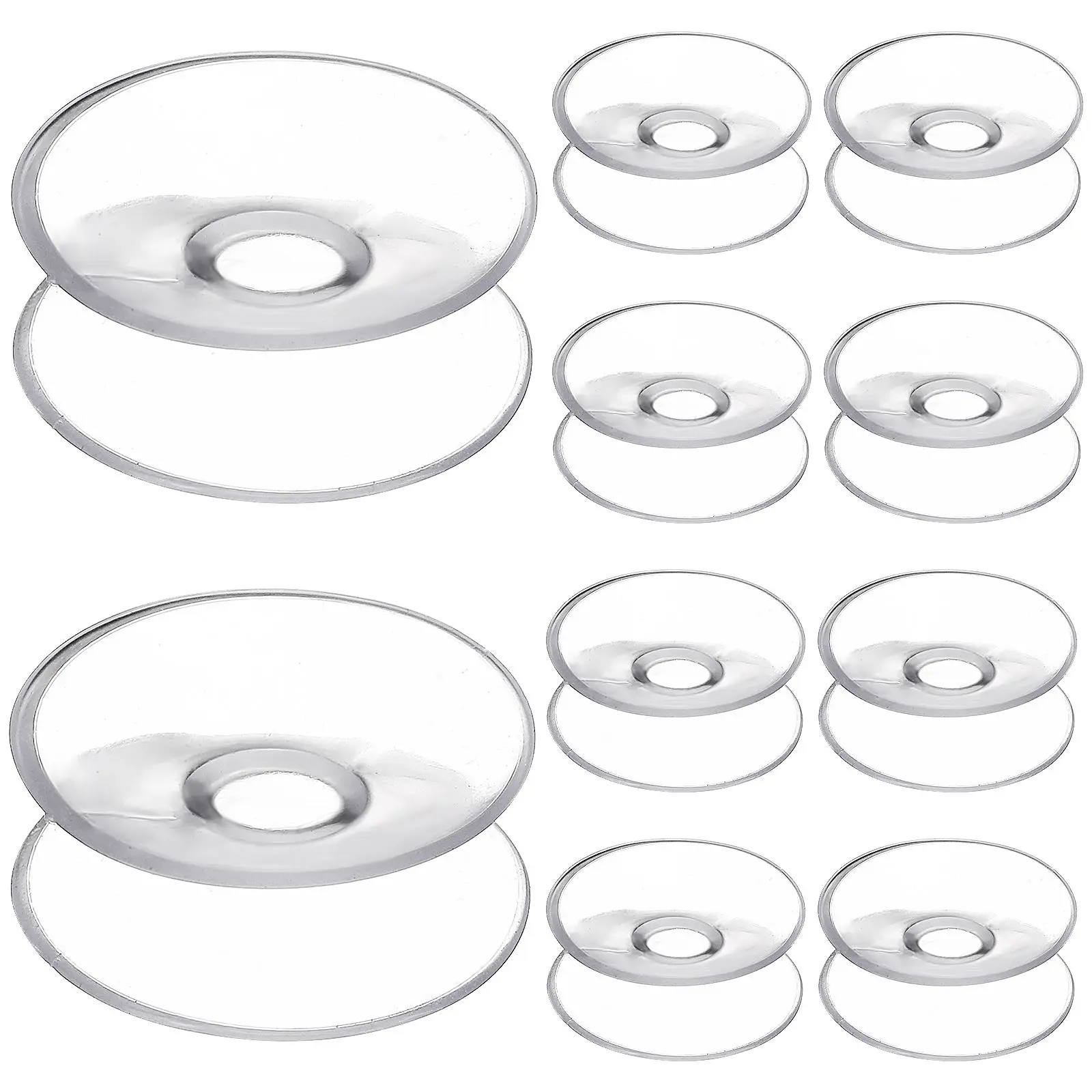 

10 Pcs Both Double-sided Suction Cup Sucker Cups Ripple Garden Table Glass Pads
