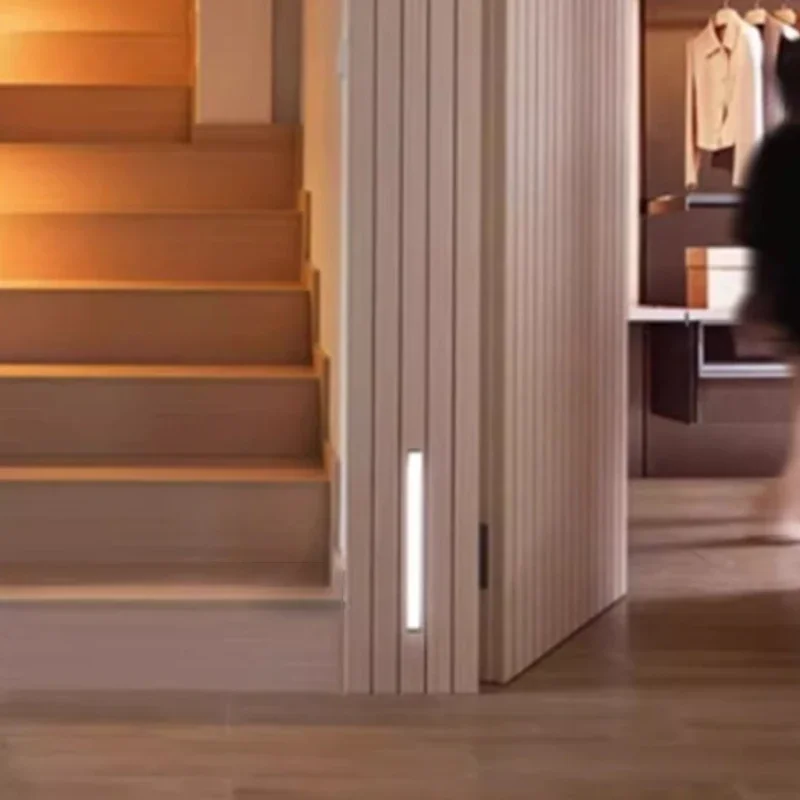 LED Motion Sensor Light Wireless LED Night Light Type C Rechargeable Light For Wardrobe Room Closet Kitchen Bulb