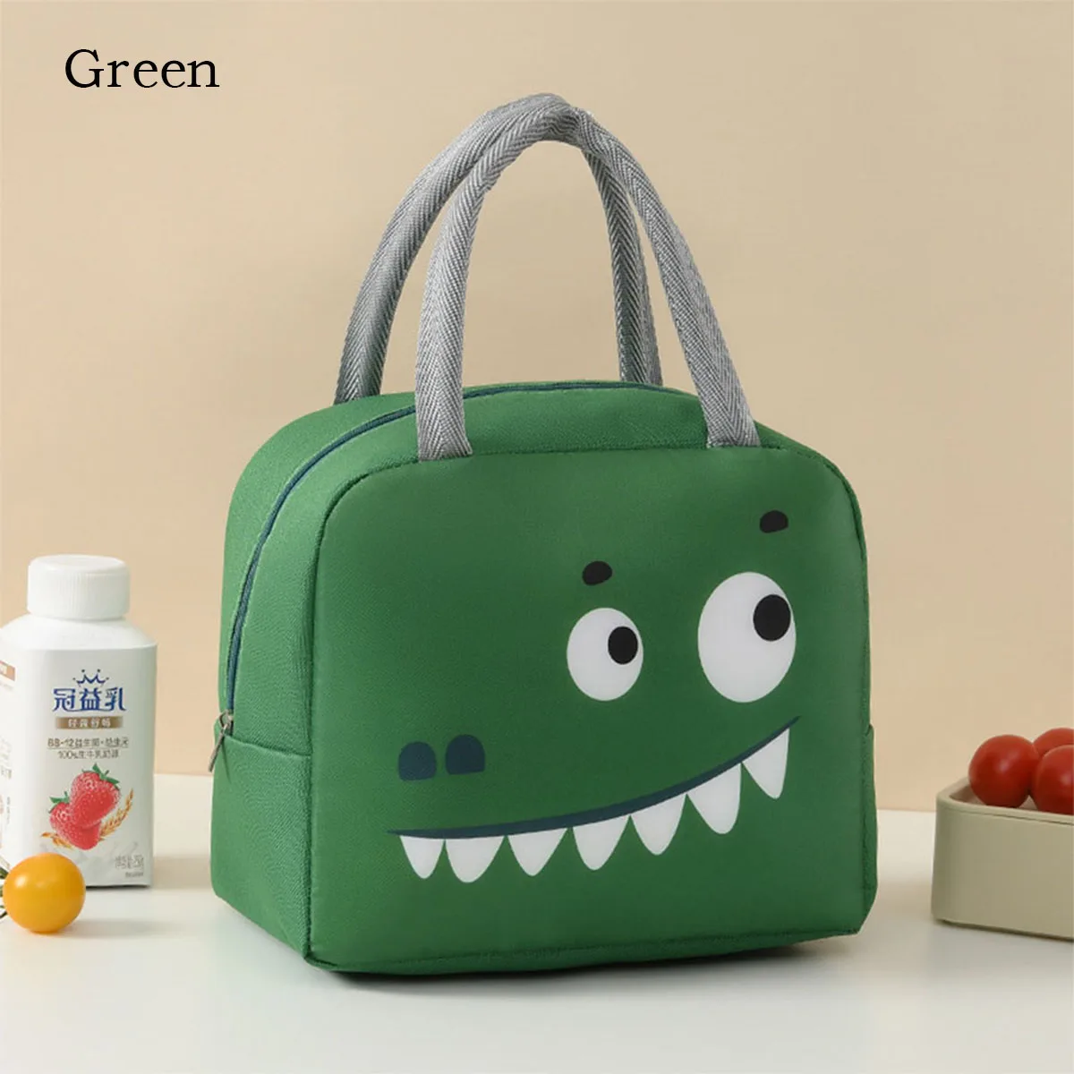 1Pcs Thickened Cute Bag Insulated Bento Portable Cartoon Portable Handbag Lunch Box Pet Ice Preservation Bag Oxford Cloth Bag