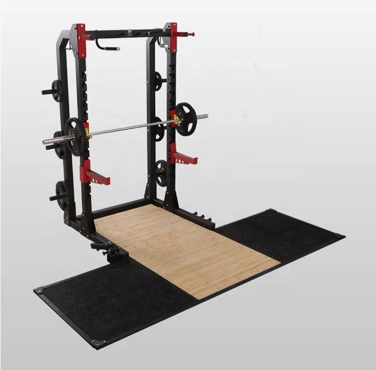 Gym Commercial Smith Machine Strength Squat Rack with Barbell Weight Bench with Half Squat