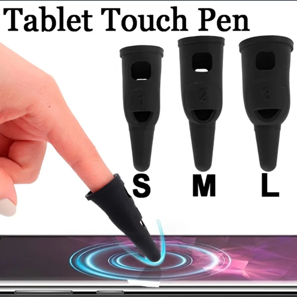 1Pc SML Universal Smartphones Tablet Touch Pen for Ipad/huawei/xiaomi Tablet Portable Integrated Finger Cover Silicone Sleeve