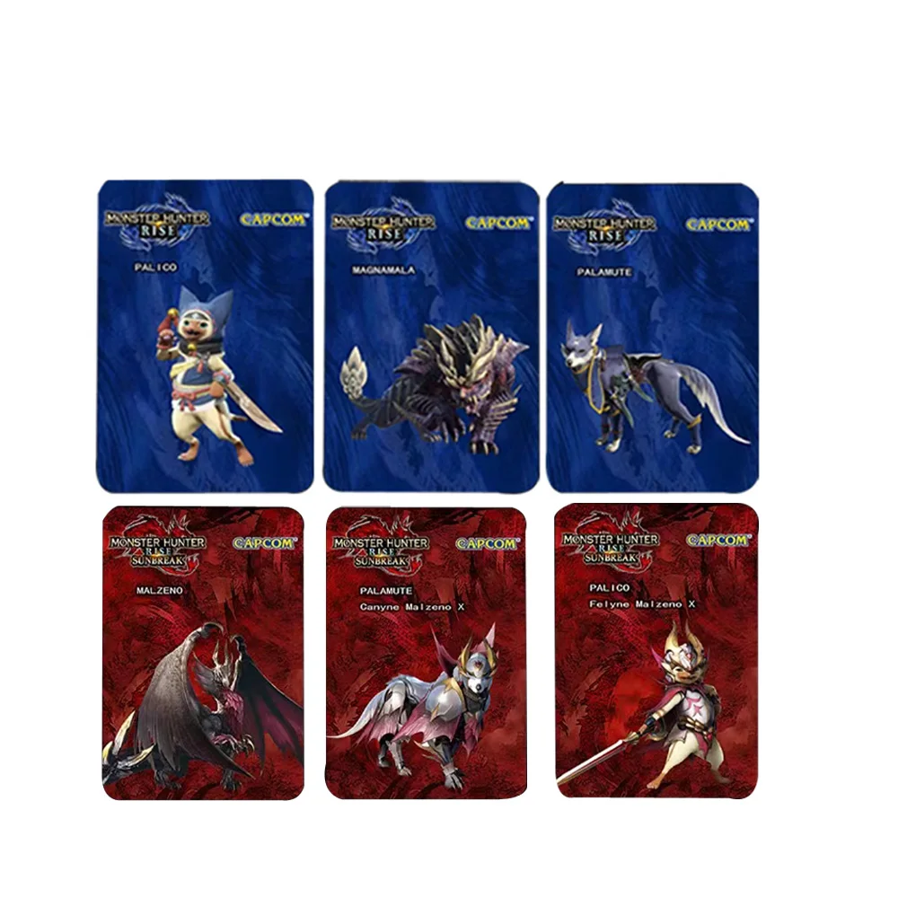 Monster Hunter rise Sunbreak Palamute Palico Magnalalo amxxb card Monster Hunter Stories 2 Wings of Ruin amxxbo card NFC card