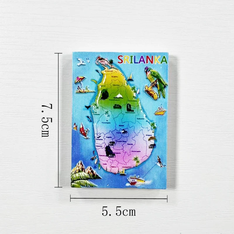 

Sri Lanka tourism souvenirs, 3D magnetic refrigerator stickers, kitchen and home decorations, tourism gifts