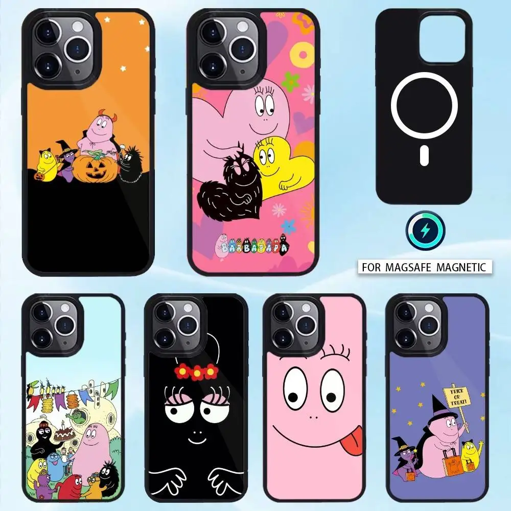 

Cute B - Barbapapa Animation Phone Case For iPhone 16,15,14,13,12,Pro,Max For Magsafe Magnetic Wireless Charging