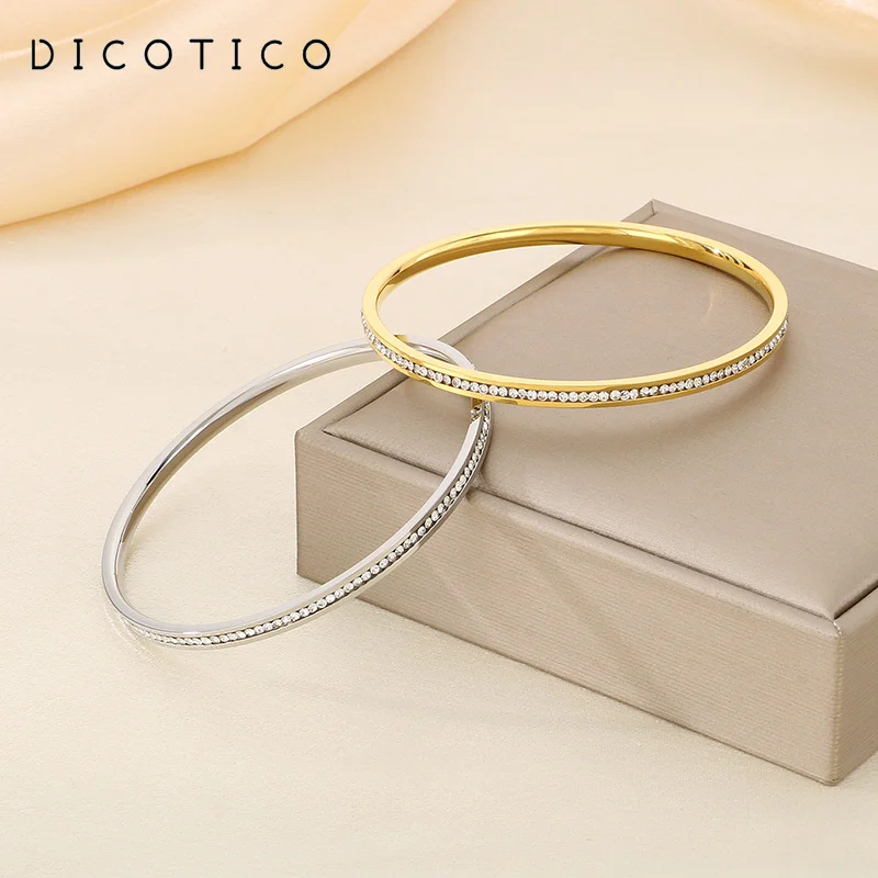 French Romantic Stainless Steel Bracelets For Women Fashion Bangle Elegant Charm Wedding Party Luxury Jewelry Christmas Gifts