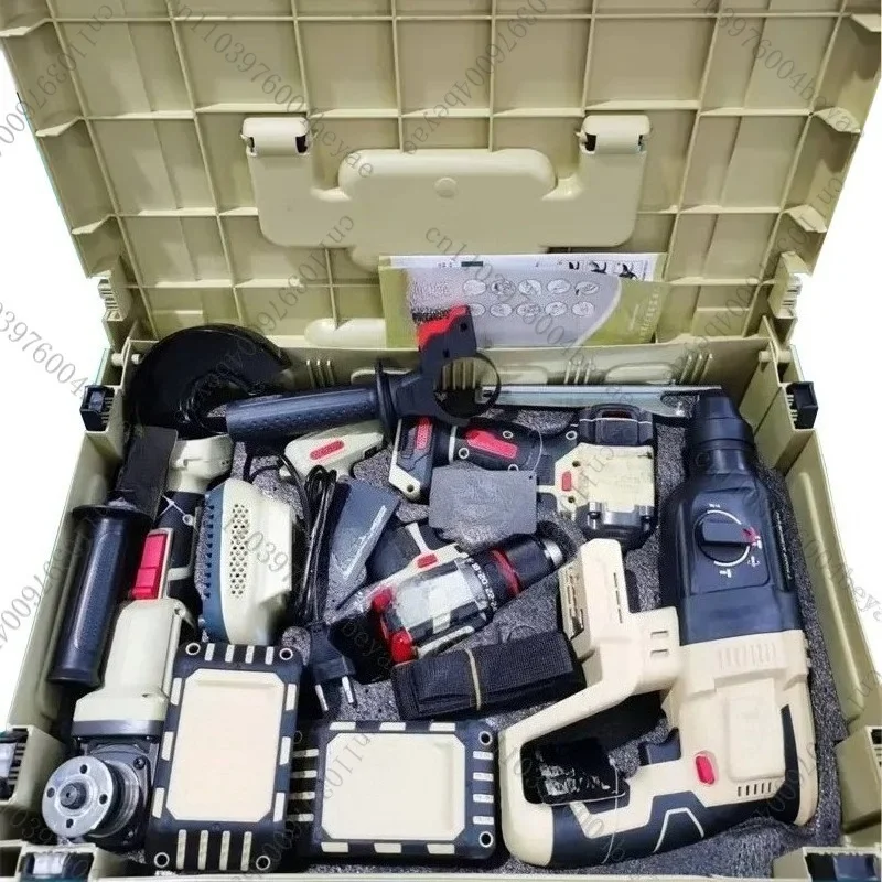 foreign trade power tool set  4-piece industrial brushless lithium battery four-piece set combined
