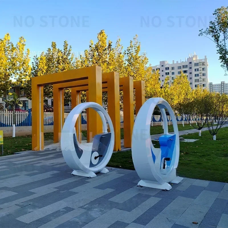 Internet celebrity fountain bicycle smart sharing bicycle multi-person interactive virtual riding spinning bicycle