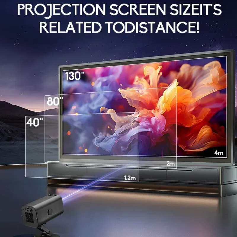 M7 projector wireless same screen built-in WIFI high definition home 360 degree adjustment mini projector