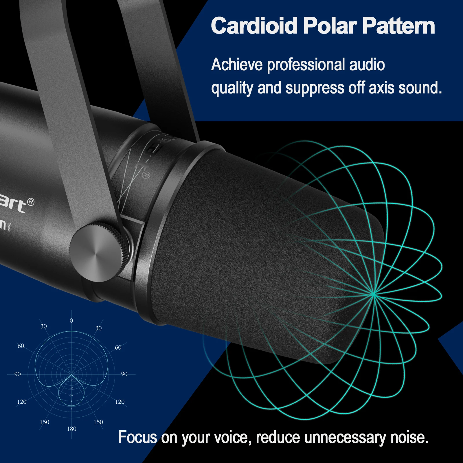 Relacart-micrófono dinámico PM1 para videojuegos, dispositivo Vocal, cardioide, XLR, profesional, transmisión en vivo