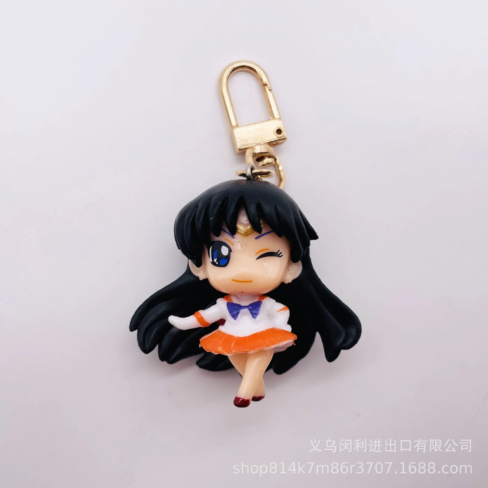 Sailor Moon Anime Keychain Cute Keyrings Schoolbag Pendant Ornament Tsukino Usagi Model Doll Girls Surprise Birthday Gift