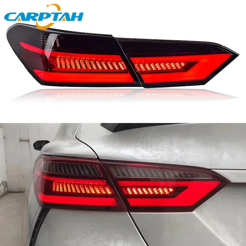 Car LED 12V Taillights For Toyota Camry SE XSE 2018 - 2022 Rear Running Lamp Brake Reverse Dynamic Turn Signal Car Tail Lights